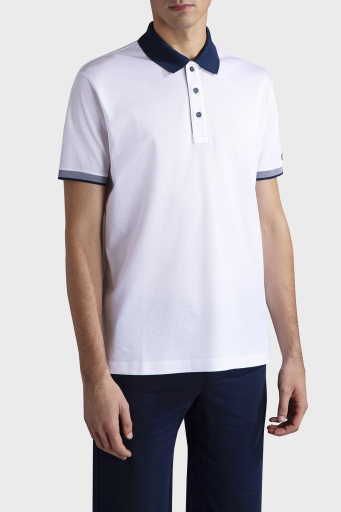 Paul & Shark % 100 Pamuk Regular Fit Düğmeli Erkek Polo Yaka T Shirt 24411316 010 BEYAZ - 1