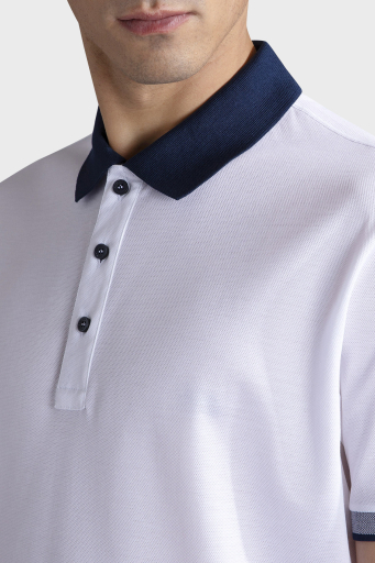 Paul & Shark % 100 Pamuk Regular Fit Düğmeli Erkek Polo Yaka T Shirt 24411316 010 BEYAZ - 4