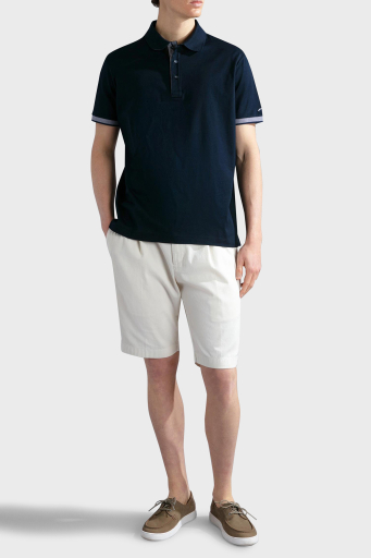 Paul & Shark % 100 Pamuk Regular Fit Düğmeli Erkek Polo Yaka T Shirt 24411316 013 LACİVERT - 8