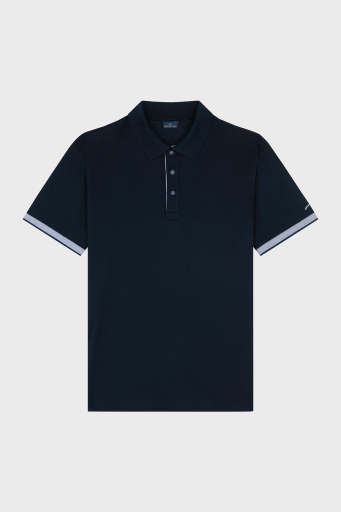 Paul & Shark % 100 Pamuk Regular Fit Düğmeli Erkek Polo Yaka T Shirt 24411316 013 LACİVERT - 12