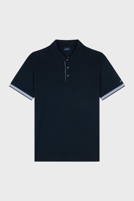 Paul & Shark % 100 Pamuk Regular Fit Düğmeli Erkek Polo Yaka T Shirt 24411316 013 LACİVERT - 6