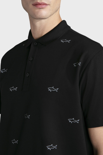 Paul & Shark % 100 Pamuk Regular Fit Logolu Erkek Polo Yaka T Shirt 23411252 011 SİYAH - 10