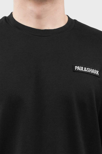 Paul & Shark % 100 Pamuk Regular Fit Sırt Baskılı Erkek T Shirt 24411077 011 SİYAH - 6