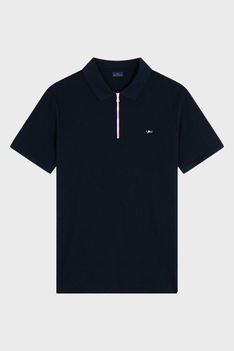 Paul & Shark % 100 Pamuk Regular Fit Yarım Fermuarlı Erkek Polo Yaka T Shirt 24411314 013 LACİVERT - 5