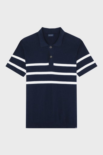 Paul & Shark Çizgili % 100 Pamuk Regular Fit Düğmeli Erkek Polo Yaka T Shirt 24411625 201 LACİVERT - 5