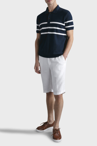 Paul & Shark Çizgili % 100 Pamuk Regular Fit Düğmeli Erkek Polo Yaka T Shirt 24411625 201 LACİVERT - 8