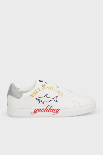 Paul & Shark Deri Sneaker Erkek Ayakkabı 22418004 100 BEYAZ - 6