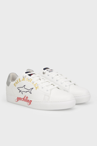 Paul & Shark Deri Sneaker Erkek Ayakkabı 22418004 100 BEYAZ - 8