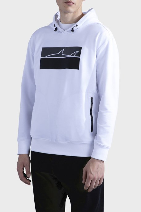 Paul & Shark Kapüşonlu Pamuk Karışımlı Regular Fit Erkek Sweat 13311882 010 BEYAZ - 1