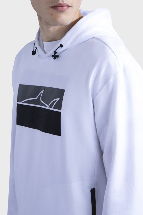Paul & Shark Kapüşonlu Pamuk Karışımlı Regular Fit Erkek Sweat 13311882 010 BEYAZ - 2