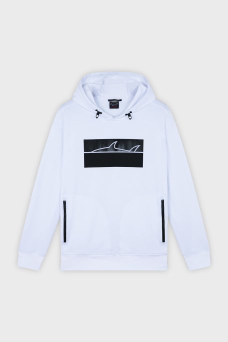 Paul & Shark Kapüşonlu Pamuk Karışımlı Regular Fit Erkek Sweat 13311882 010 BEYAZ - 5