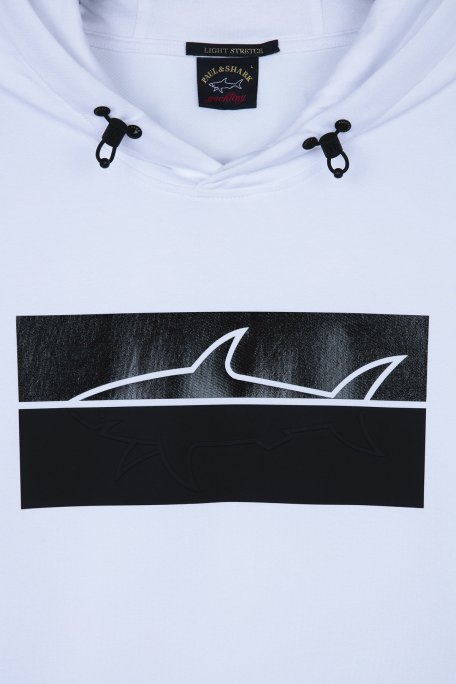 Paul & Shark Kapüşonlu Pamuk Karışımlı Regular Fit Erkek Sweat 13311882 010 BEYAZ - 6