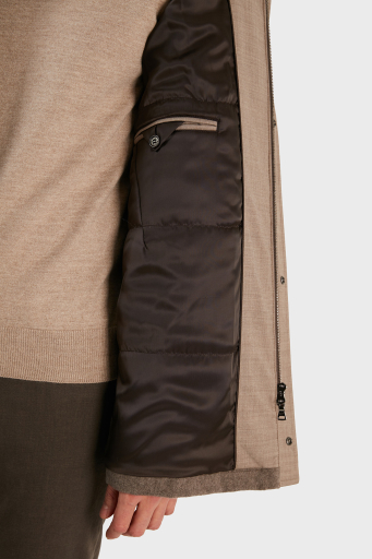 Paul & Shark Kaşmir Karışımlı Regular Fit Çıkarılabilir Kapüşonlu Erkek Kaban 12312406 090 GRİ - 11