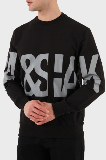 Paul & Shark Logo Baskılı Streç Pamuklu Regular Fit Bisiklet Yaka Erkek Sweat 24411862 011 SİYAH - 9
