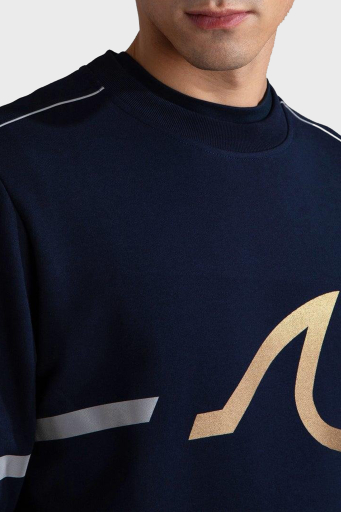 Paul & Shark Logo Baskılı Streç Pamuklu Regular Fit Bisiklet Yaka Erkek Sweat 24411881 013 LACİVERT - 8