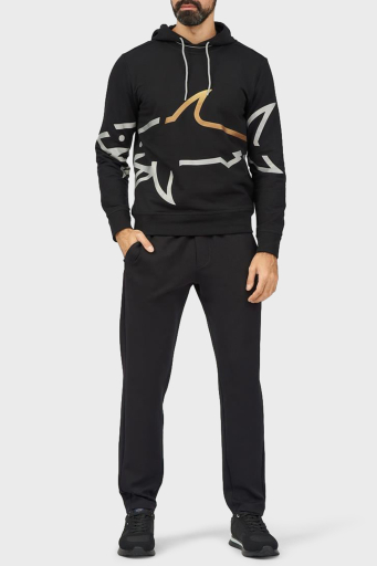 Paul & Shark Logo Baskılı Streç Pamuklu Regular Fit Kapüşonlu Erkek Sweat 24411882 011 SİYAH - 6