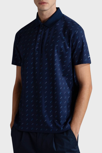 Paul & Shark Logo Desenli Pamuklu Regular Fit Düğmeli Erkek Polo Yaka T Shirt 24411337 013 LACİVERT - 7