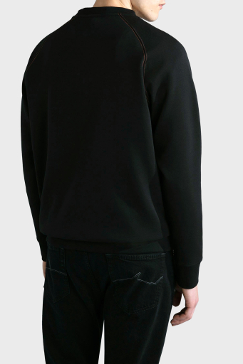 Paul & Shark Logolu Pamuk Karışımlı Regular Fit Erkek Sweat 13311933 011 SİYAH - 2