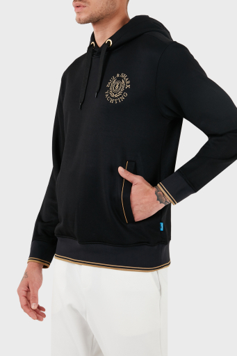 Paul & Shark Logolu Sırt Baskılı Kapüşonlu Cepli Regular Fit Erkek Sweat 13311919 011 SİYAH - 4