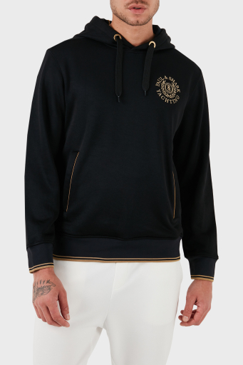 Paul & Shark Logolu Sırt Baskılı Kapüşonlu Cepli Regular Fit Erkek Sweat 13311919 011 SİYAH - 6