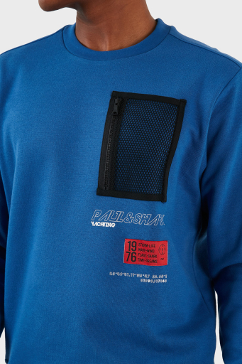 Paul & Shark Pamuklu Regular Fit Bisiklet Yaka Erkek Sweat 12311833 402 SAKS - 10