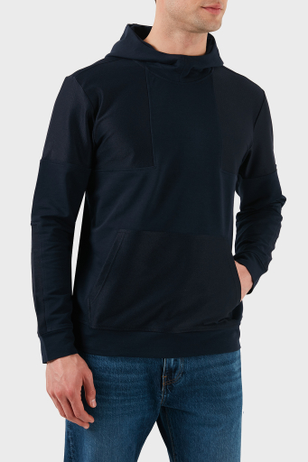 Paul & Shark Pamuklu Regular Fit Logo Detaylı Kapüşon Kanguru Cepli Erkek Sweat 24411912 013 LACİVERT - 1