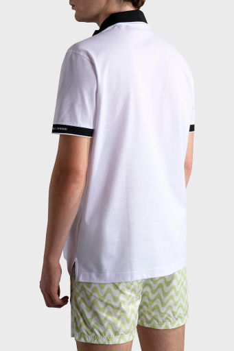 Paul & Shark Pamuklu Regular Fit Yarım Fermuarlı Erkek Polo Yaka T Shirt 24411319 010 BEYAZ - 8