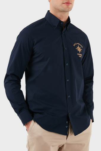 Paul & Shark Streç Pamuklu Regular Fit Düğmeli Yaka Erkek Gömlek 24413321 050 LACİVERT - 9