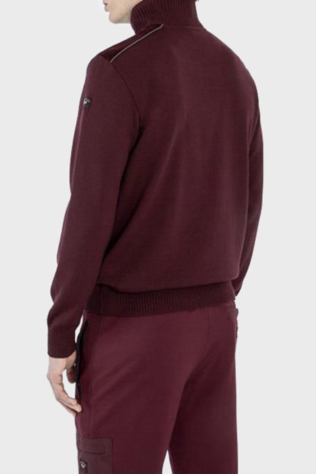 Paul & Shark Yünlü Regular Fit Dik Yaka Erkek Kazak 12311130 411 BORDO - 7