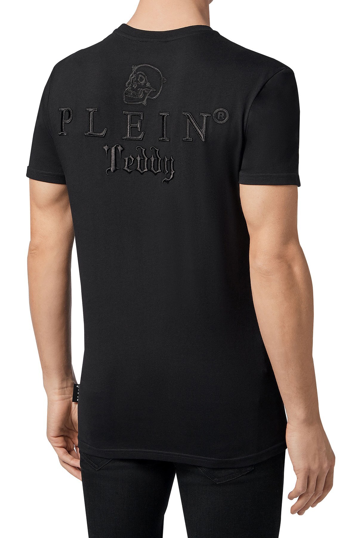 Philipp Plein Baskılı % 100 Pamuklu Erkek T Shirt F20C MTK4583 PJY002N 02 SİYAH