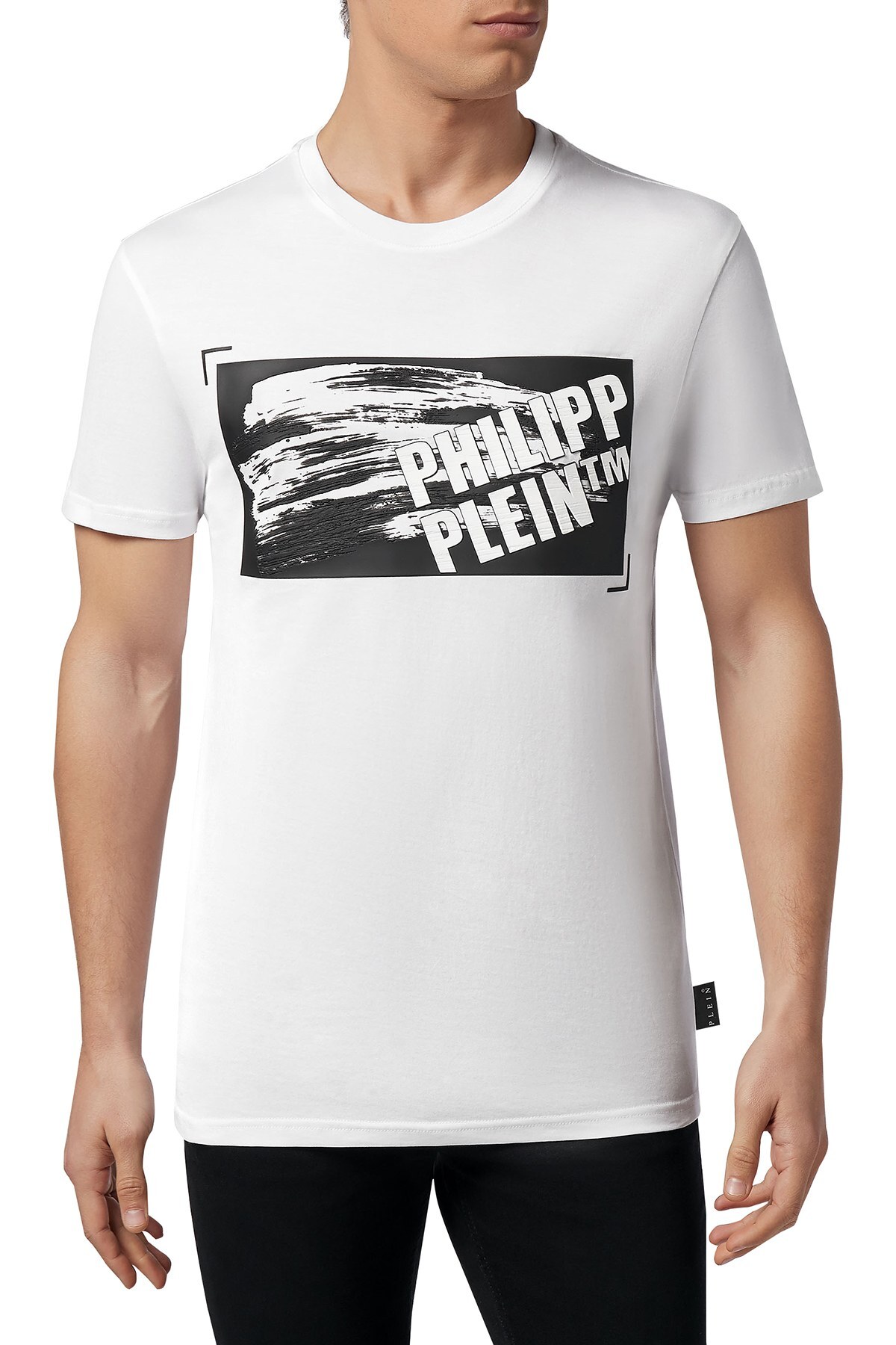 Philipp Plein Baskılı % 100 Pamuklu Erkek T Shirt F20C MTK4593 PJY002N 01 BEYAZ