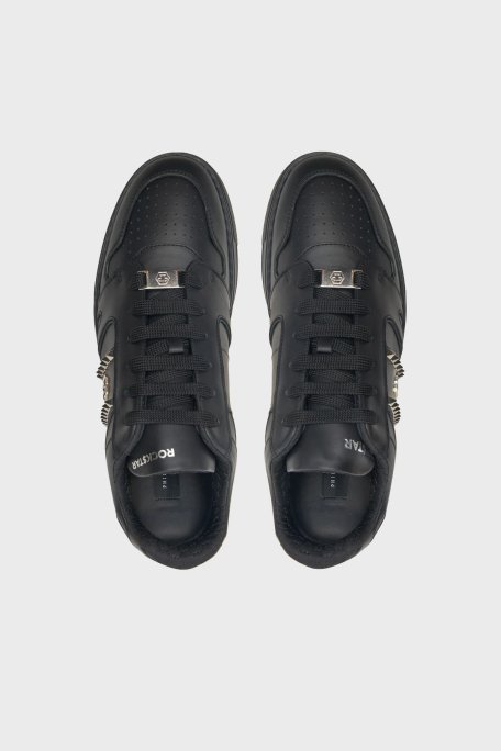 Philipp Plein Logolu Hakiki Deri Zımba Detaylı Kalın Taban Sneaker Erkek Ayakkabı USC0658 PLE010N 0202 SİYAH - 9