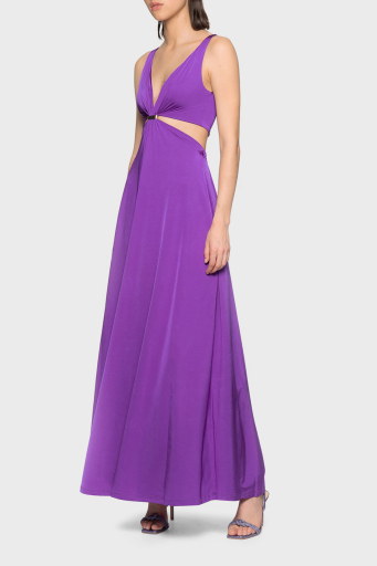 Pinko Cut Out Detaylı Regular Fit Uzun Bayan Elbise 100932 A0RM WWD MOR - 4