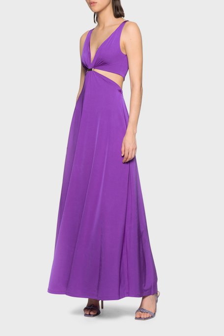 Pinko Cut Out Detaylı Regular Fit Uzun Bayan Elbise 100932 A0RM WWD MOR - 4