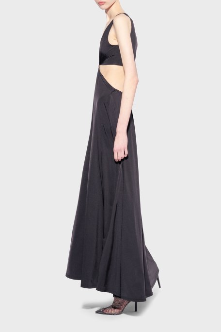 Pinko Cut Out Detaylı Regular Fit Uzun Bayan Elbise 100932 A0RM Z99 SİYAH - 2
