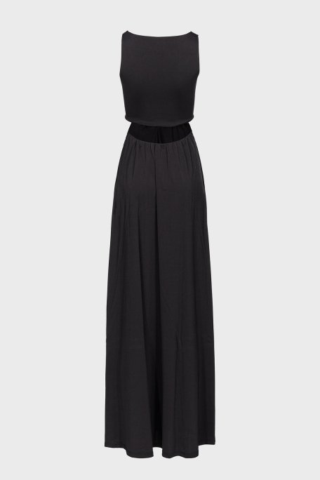 Pinko Cut Out Detaylı Regular Fit Uzun Bayan Elbise 100932 A0RM Z99 SİYAH - 7