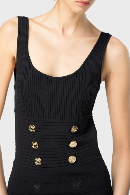 Pinko Esnek Slim Fit Askılı Mini Bayan Elbise 102879A1LKZ99 SİYAH - 4