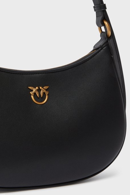 Pinko Hakiki Deri Ayarlanabilir Askılı Bayan Çanta 102790 A0F1 Z99Q SİYAH - 5