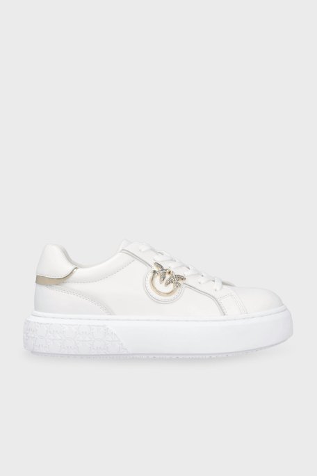 Pinko Hakiki Deri Sneaker Bayan Ayakkabı SS0003 P014 ZIA BEYAZ - 1