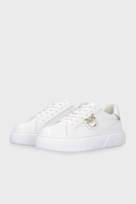 Pinko Hakiki Deri Sneaker Bayan Ayakkabı SS0003 P014 ZIA BEYAZ - 3