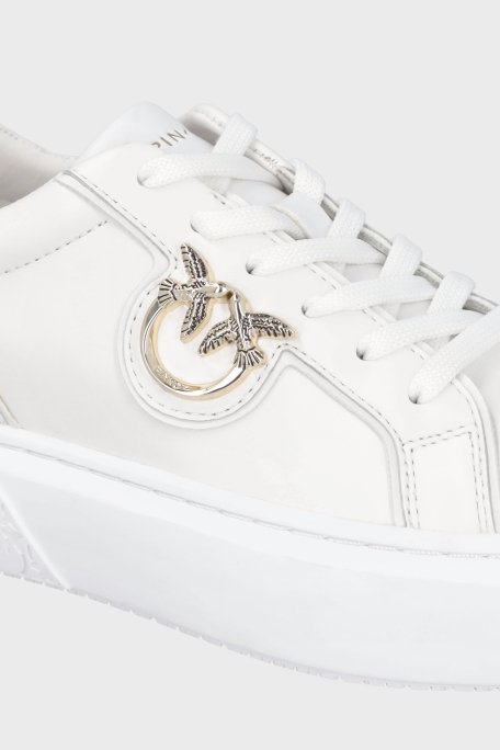 Pinko Hakiki Deri Sneaker Bayan Ayakkabı SS0003 P014 ZIA BEYAZ - 4