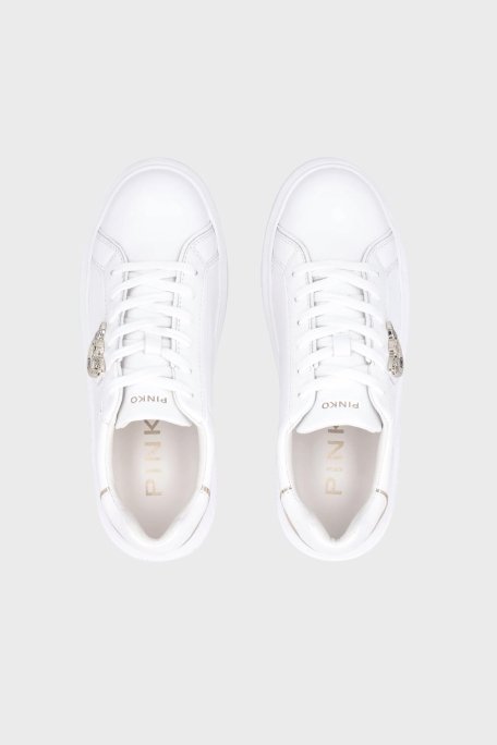 Pinko Hakiki Deri Sneaker Bayan Ayakkabı SS0003 P014 ZIA BEYAZ - 6