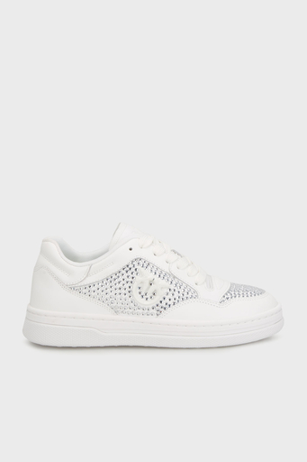 Pinko Hakiki Deri Taşlı Sneaker Bayan Ayakkabı SS0081P082Z1B BEYAZ - 1