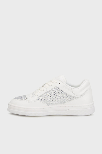 Pinko Hakiki Deri Taşlı Sneaker Bayan Ayakkabı SS0081P082Z1B BEYAZ - 3