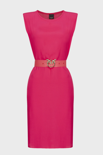 Pinko Kemerli Kolsuz Regular Fit Mini Bayan Elbise 101138 A0US WWE FUŞYA - 5