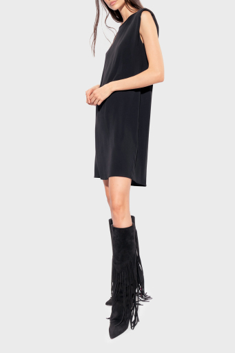 Pinko Kemerli Kolsuz Regular Fit Mini Bayan Elbise 101138 A0US Z99 SİYAH - 3