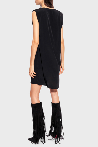Pinko Kemerli Kolsuz Regular Fit Mini Bayan Elbise 101138 A0US Z99 SİYAH - 10