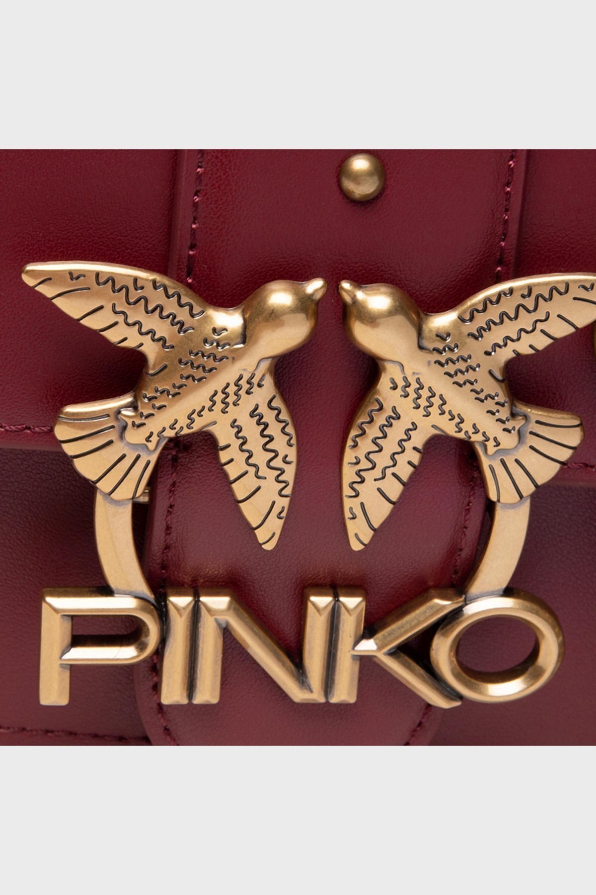 Pinko Logolu Çıkarılabilir Zincir Askılı Hakiki Deri Bayan Çanta 1P22ABY6XT1P22ABR44 BORDO