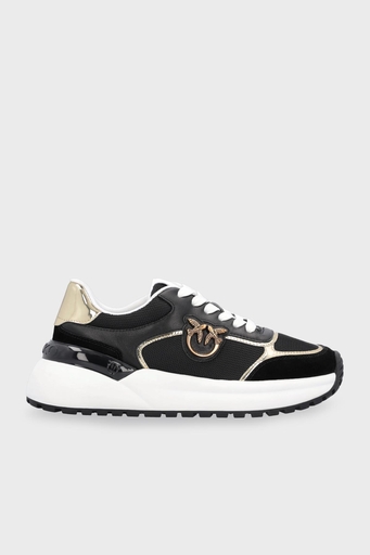 Pinko Logolu Deri Sneaker Bayan Ayakkabı SS0019 P027 DV5 SİYAH - 1