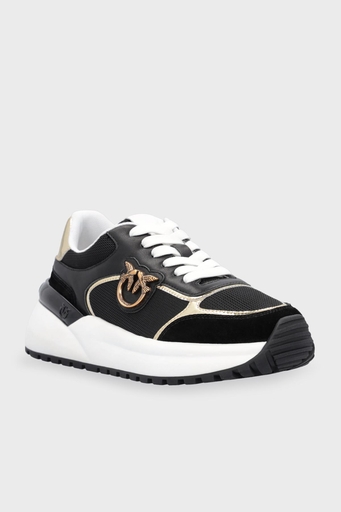 Pinko Logolu Deri Sneaker Bayan Ayakkabı SS0019 P027 DV5 SİYAH - 2